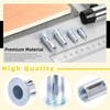 Mardatt 20Pcs M5 Multi-Grip Rivet Nuts, Zinc-Plated Pre-Bulbed Shank Flat