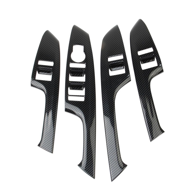 Fewshaw Carbon Fiber Style Interior Window Lift Switch Panel Cover