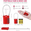 ZHEGE Suitcase Padlocks, TSA Approved Luggage Locks with Open Indicator,