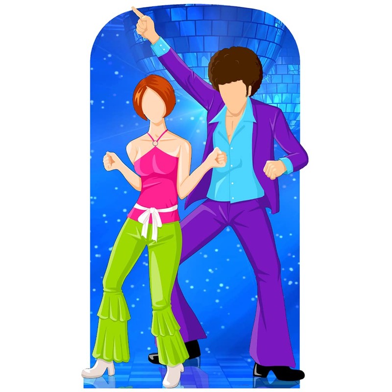 SS11047 Disco Couple Dancing Stand in Cardboard Cutout Standee Standup