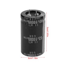 Artillery Electrolytic Capacitor 10000uf, 4pcs 30 x 50 mm 63 V Audio Electrolytic Capacitor Electronic Component for Amplifier Electrolytic Capacitor Electronic Components