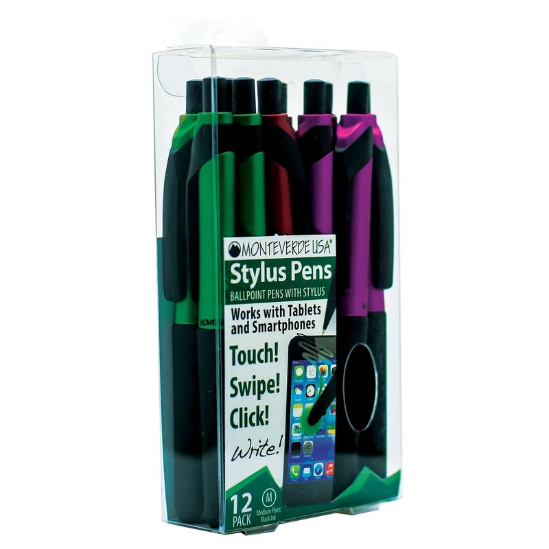 MONTEVERDE S-106 Click Action One-Touch Ballpoint Pen with Front Stylus