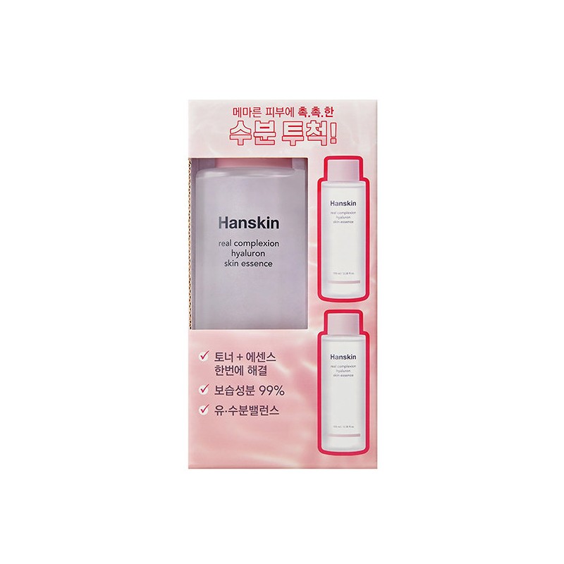 Hanskin Real Complexion Hyaluronic Skin Essence 520+100x2ml / 한스킨 리얼컴플렉션