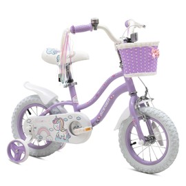 ACEGER Princess Style Girls Bike with Basket for 3-14 Years Old Kids and Toddlers, 14 16 18 Inch Bicycle for Children with Training Wheels and Streamers, 20 Inch with Kickstand, Multiple Colors