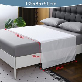 Beedsooth Waschbare Bettunterlagen 85x135 mit Flügeln Saugfähige Schutzpolster Wiederverwendbare Bettunterlage Wasserdicht Matratzenauflage Nässeschutz Matratzenschutz, White