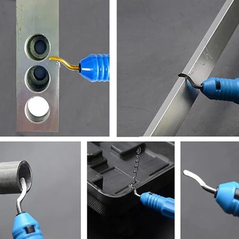 LimCryspp Metal Deburring Tool, With 10 High-Speed Steel Blades, Suitable