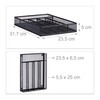 Relaxdays Metal Mesh Cutlery Tray Open Tray Wire Design Size