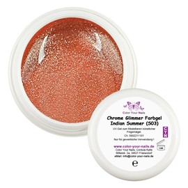 Premium Sparkling Gel Metallic Highlights for Glamorous Nail Designs, 17 Brilliant Colours for Fingernails (Indian Summer (S03), 5 g