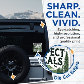 (2 Pack) Respect Locals Stickers - Funny Bigfoot Sasquatch Neanderthal Stickers - 5 Inches On Longest Side - Premium Vinyl Decal - Sticks to Any Smooth Flat Surface - Made in USA - BMCS2096