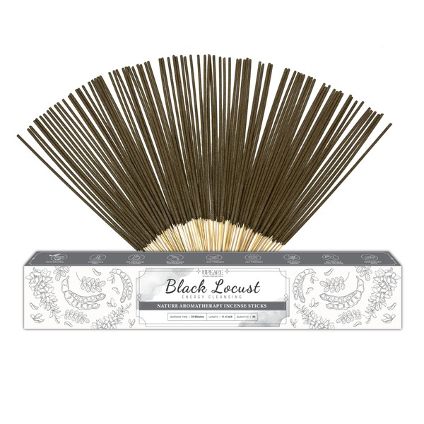 Organic-Natural-Non-Toxic-Black-Locust-Incense-Sticks (86 Agarbatti Sticks) | 50 Minutes Long Lasting Burn