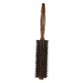 Baluue Barber Roller Comb Natural Boar Bristles for Blow Drying and Styling Versatile Round Hair Brush for Men and Women Wood Handle for Curling and Straightening Hair