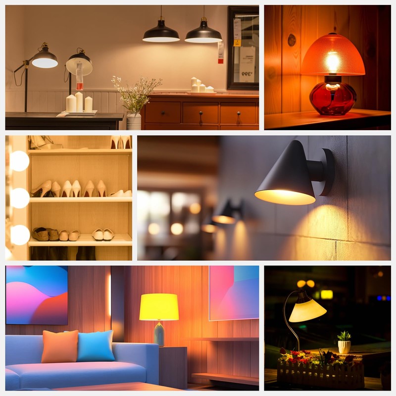 SIXDEFLY 2-Pack Rechargeable LED Light Bulbs（E26）， 350LM Dimmable, 15 Color