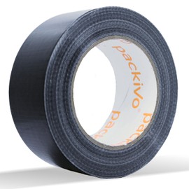 Packivo Duct Tape Black - 1 Roll 50 m x 50 mm Fabric Tape Duct Tape Extra Ultra Strong Wide Black Tape Waterproof Duct Tape Fabric Tape for Indoor and Outdoor Use