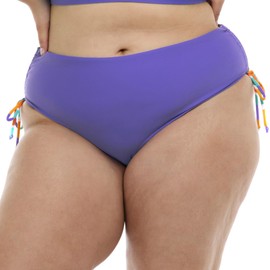 Body Glove Women's Tide Plus High Waist Bikini Bottom Swimsuit, Available in Sizes 1X,2X,3X, Harmony Colorblock