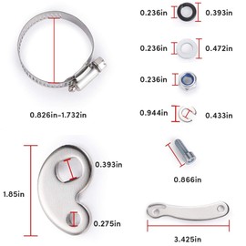 Bohaner 2 Set Universal Torque Arm Conversion Kit E Bike Torque Arm Bicycle Dropout Amplifier Ebike Torque Arm Protective Accessories for e-Bike Front or Rear Hub Motors