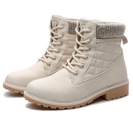 sofysofy Women Work Hiking Boot - Hike Ankle Outdoor Non Slip Construction Lightweight Waterproof Comfortable Black White