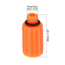 PATIKIL Air Compressor Oil Cap Plug, 5 Pcs 9mm Replacement Oil Fill Breather Vent Cap for Common Air Compressor, Yellow