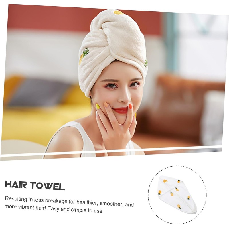 Mikinona Toalla Cabellera Cómoda Envoltura Cabello Doble Capa Toalla Baño