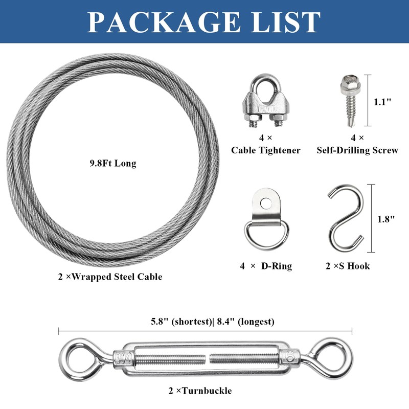 Supkiir 2 Pack Anti-Sag Gate Kits for Wood Fence, Durable