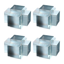 uxcell 6-Way Gazebo Brackets Kit, Right Angle Corner Bracket Woodworking DIY Post Base Kit for 2" x 2" Lumber for Outdoor Patio Gazebo Log Cabins (4 Pack)