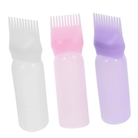 Outanaya 3Pcs Hair Coloring Bottle Applicator with Graduated Scale Comb Design for Even Color Distribution for Salon Use and Home Hair Dyeing