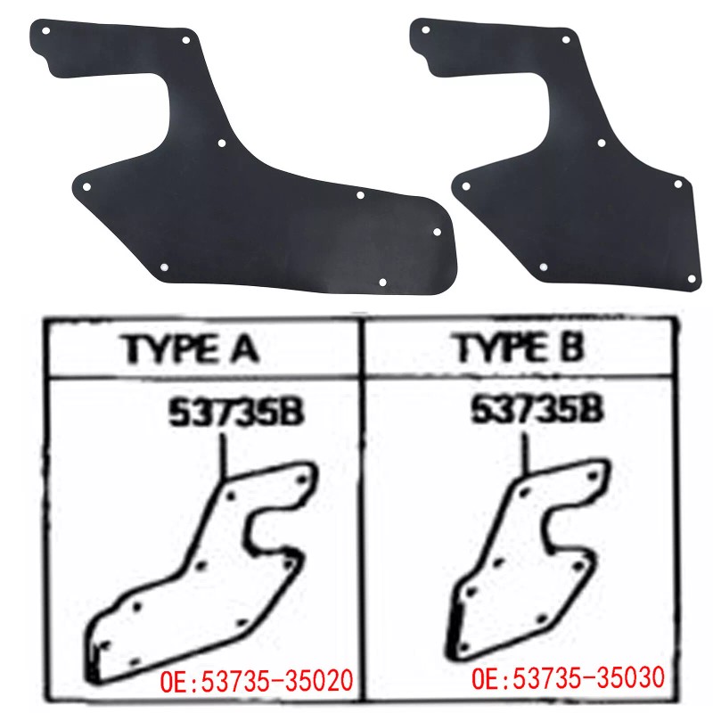 XUKEY 5X for 96-02 Toyota 4Runner RUBBER Splash Shields Inner