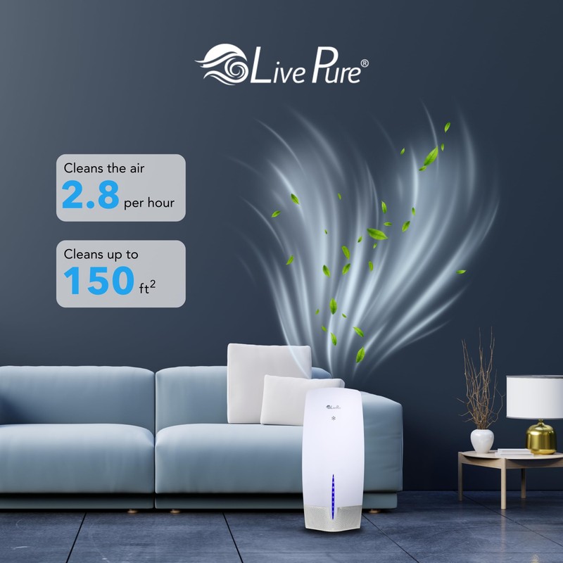 LivePure True HEPA Air Purifier w/Granular Carbon Insert, LP470THP-BLK, Black