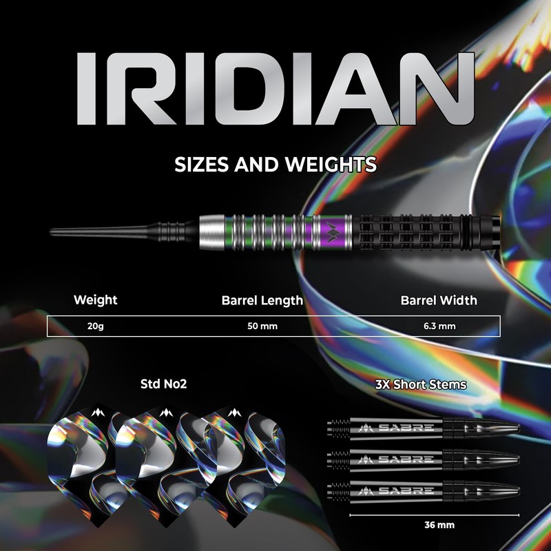 Mission Iridian Black Coral PVD 90% Soft Darts