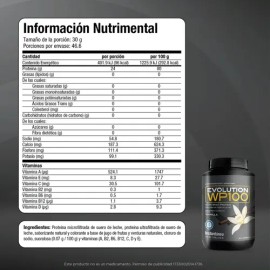 Evolution Proteina Suero De Leche (whey) Wp100 1400g Sabores Sabor Vainilla                                                                           