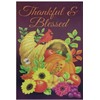 Rain or Shine THANKFUL & BLESSED Garden Flag 12.5" X
