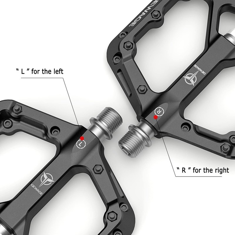 Mountain Bike Pedals - 9/16" Nylon Fiber Bicycle Flat Pedals