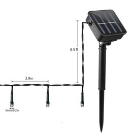 HJZYYSGYQ Solar String Lights, 72ft 200LED 8 Modes Outdoor String Lights, Waterproof Solar Fairy Lights for Garden, Patio, Fence, Holiday, Party, Balcony Decorations (Multicolor)