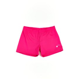 Destira Girl's Gymnastic Compression Sport Short, Fuchsia, Compression Athletic Sport Shorts, Ideal for Gymnastics, Practices, Dance, Cheer, Tumbling, Yoga, and More, Child X-Large (12)