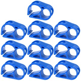M METERXITY 10-Pack Adjustable Plastic Tubing Clamps 1/4-5/16 Inch Water Flow Control Tube Clip Adjustment Hose Pipe Clips for Beer Bottle/Plumbing/Instruments/Equipment [Blue]