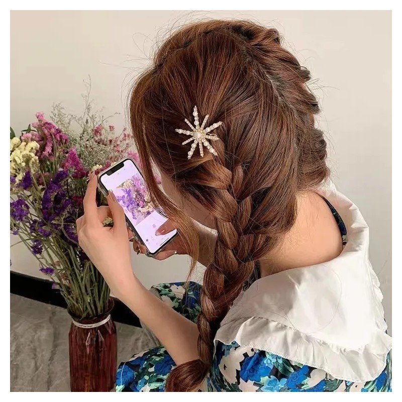 FairyBae 10kit Broche Pinza Pasador Cabello Demoda Perlas Flores H010
