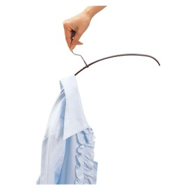 MAWA 119574 Non Slip Hangers [Slim Human Body Hangers Set of 5] Dark Brown