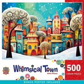MasterPieces - Whimsical Town - Winter Whimsey 500 Piece Jigsaw Puzzle