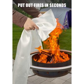 COTOM Emergency Fire Blanket for Home Kitchen - 40" x 40", 1 Pack Fiberglass Fire Suppression Blanket Great for School, Fireplace, Grill, Car, Office, Warehouse (1 Pack)