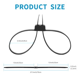 Armpow 10 pcs Handcuffs Cable Ties Double Locking Disposable Handcuffs 700 mm x 12 mm Nylon Zip Ties Resistance 114 kg Thick Plastic Handcuffs (White)