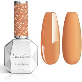 MelodySusie Esmalte De Uñas En Gel Nude Color Melocotón Espeso, 14 Ml, Esmalte De Gel Uv Led Naranja, Ideal Para Halloween Y Navidad, Ideal Para