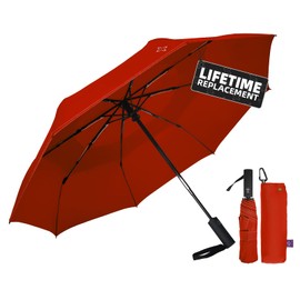 LILAC Windproof Travel Umbrella, Compact Automatic Folding Umbrellas for Rain, Craftsmanship, Lightweight Portable Small for Women Men, TSA Approved, Reflective for Night Safety