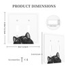 Peeping Black Cat Cute Animals Decorative Switch Plates 2 Gang