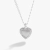 Alex and Ani Textured Heart Locket Adjustable Necklace, Shiny Silver