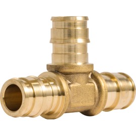 SharkBite 1/2 Inch Expansion Tee for PEX-A Pipe, Brass Plumbing Fittings for PEX-A Tubing, UAB362LFA