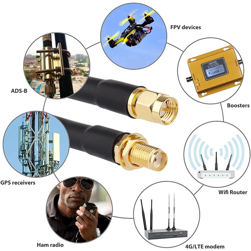 XRDS - Cable SMA RF de 12 pies, cable de