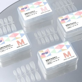 Nail Window Beginner's Nail Extension Tension Up Nail Tips 100 Tip Nail Art Tips Handmade Nail Tips DIY Nail Extensions Artificial Nails - Almond M / 네일윈도우 초보자용 손톱연장 텐션업 네일팁 100tip 네일아트팁 수제네일팁 셀프네일연장 인조손톱 - 아몬드M