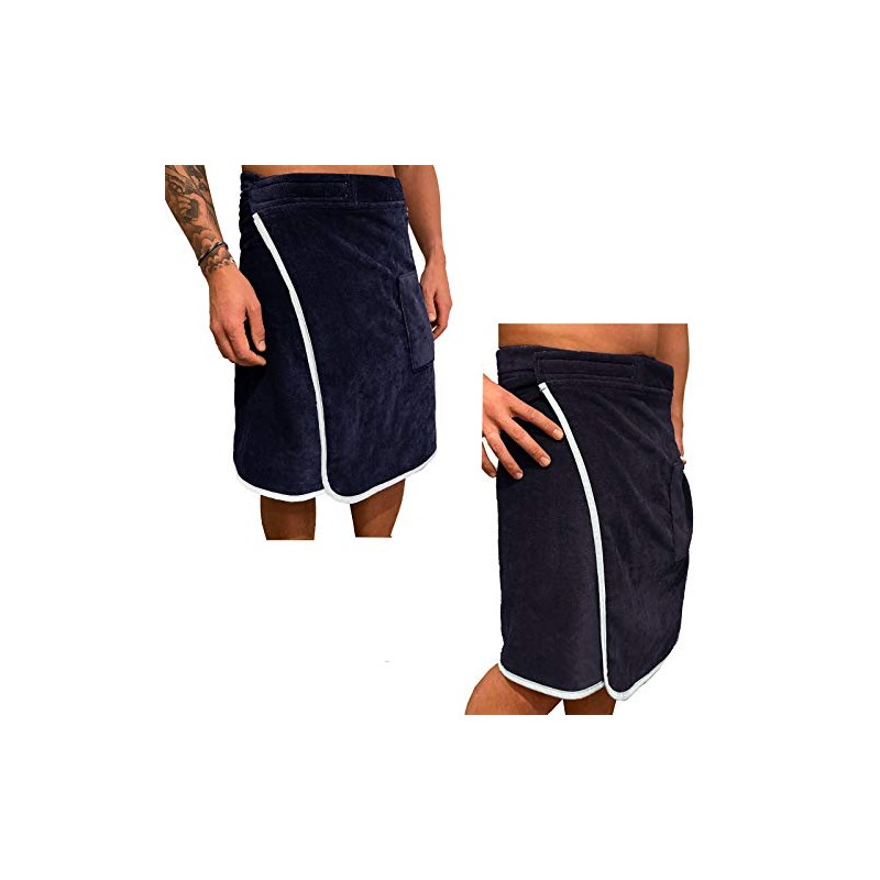 HOMELEVEL Men's Sauna Kilt - Bath Towel for Spa -