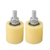 BQLZR Yellow/Silver PP Steel Flat Roller Bearing Guide Wheel 6200ZZ