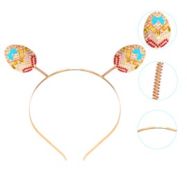 Easter Hair Accessory Decorations Cute Easter Rhinestone Egg Charm Head Boppers for Women Girls Easter Holiday Theme Costume Party Favors