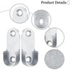 MACHSWON 16mm Oval Closet Rod End Supports,Wardrobe Rod Flange Bracket